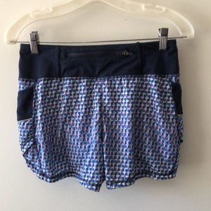 Athleta Geo Parade Ready, Set Go Running Shorts Size XS